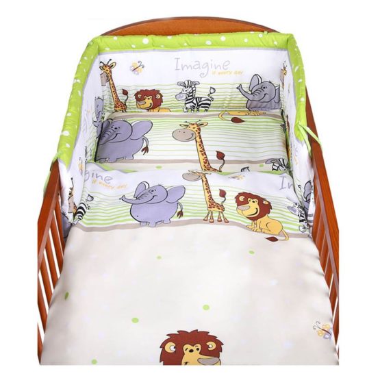 3-dielne posteľné obliečky New Baby 90/120 cm zelené safari