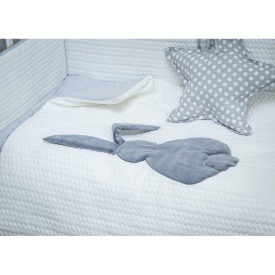 3-dielne posteľné obliečky Belisima Králiček 90/120 bielo-sivé