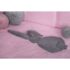 3-dielne posteľné obliečky Belisima Králiček 100/135 ružovo-sivé
