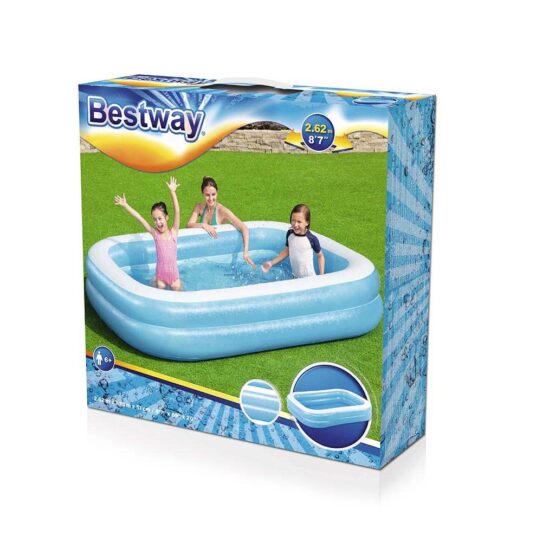 Detský nafukovací bazén Bestway rodinný 262x175x51 cm modrý