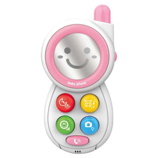 Detská hračka so zvukom Bayo Telefónik pink