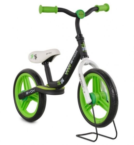Detský balančný bicykel Zig-Zag, zelené