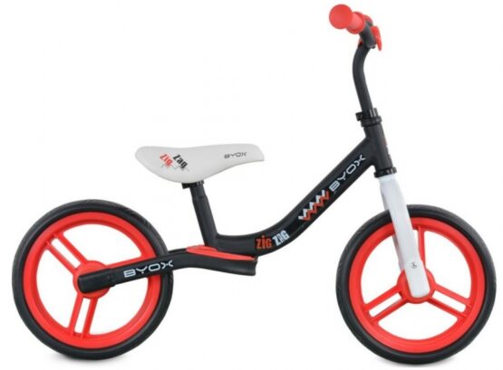 Detský balančný bicykel Zig-Zag, červené