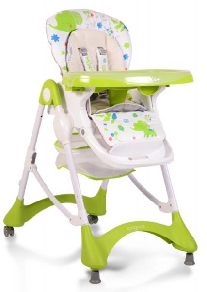 Detská jedálenská stolička Mint – zelená
