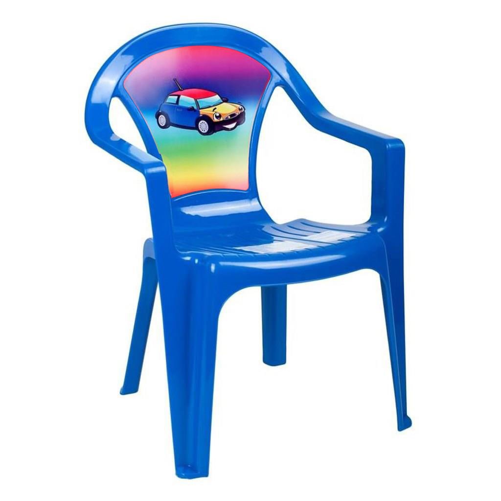 Detský záhradný nábytok – Plastová stolička modrá