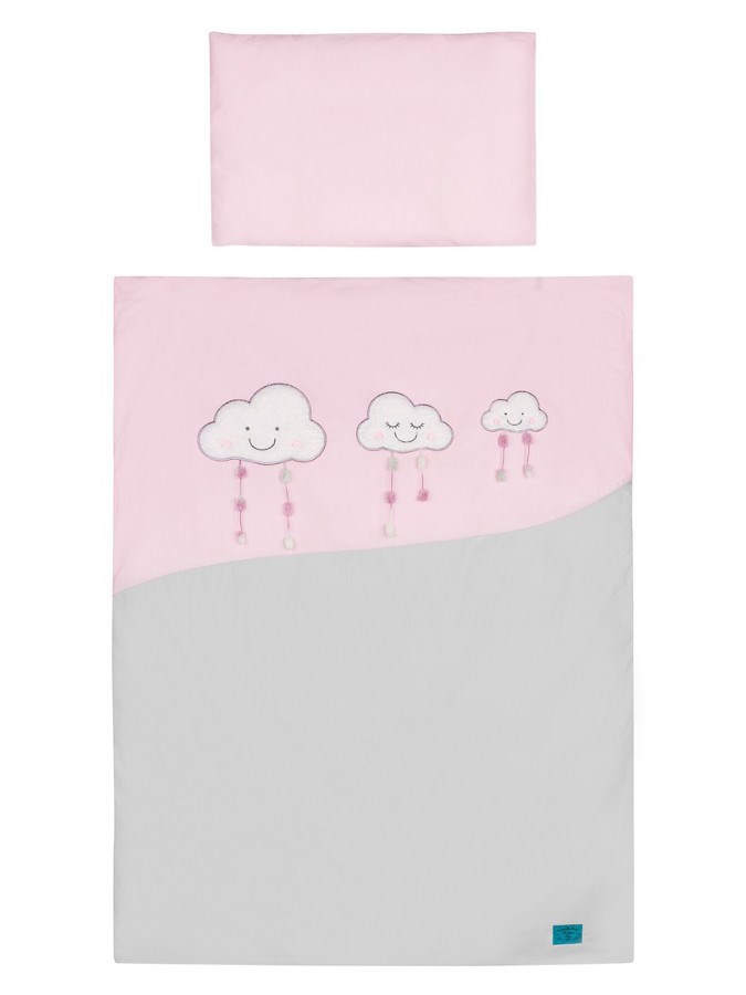 5-dielne posteľné obliečky Belisima Obláčiky 100/135 rúžové