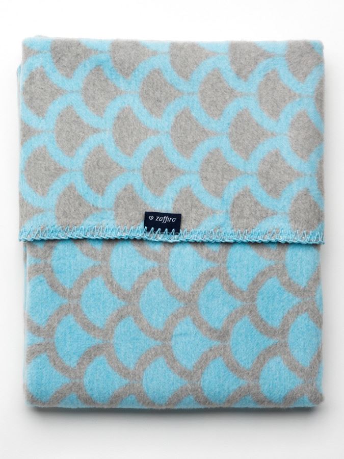 Detská bavlnená deka so vzorom Womar 75×100 modro-sivá