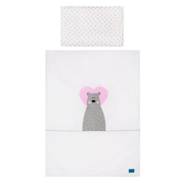 5-dielne posteľné obliečky Belisima Bear in love 90/120 ružové