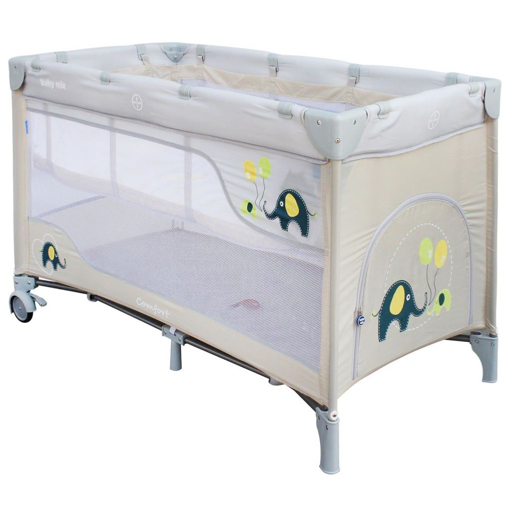 Detská cestovná postieľka Baby Mix Dark Grey