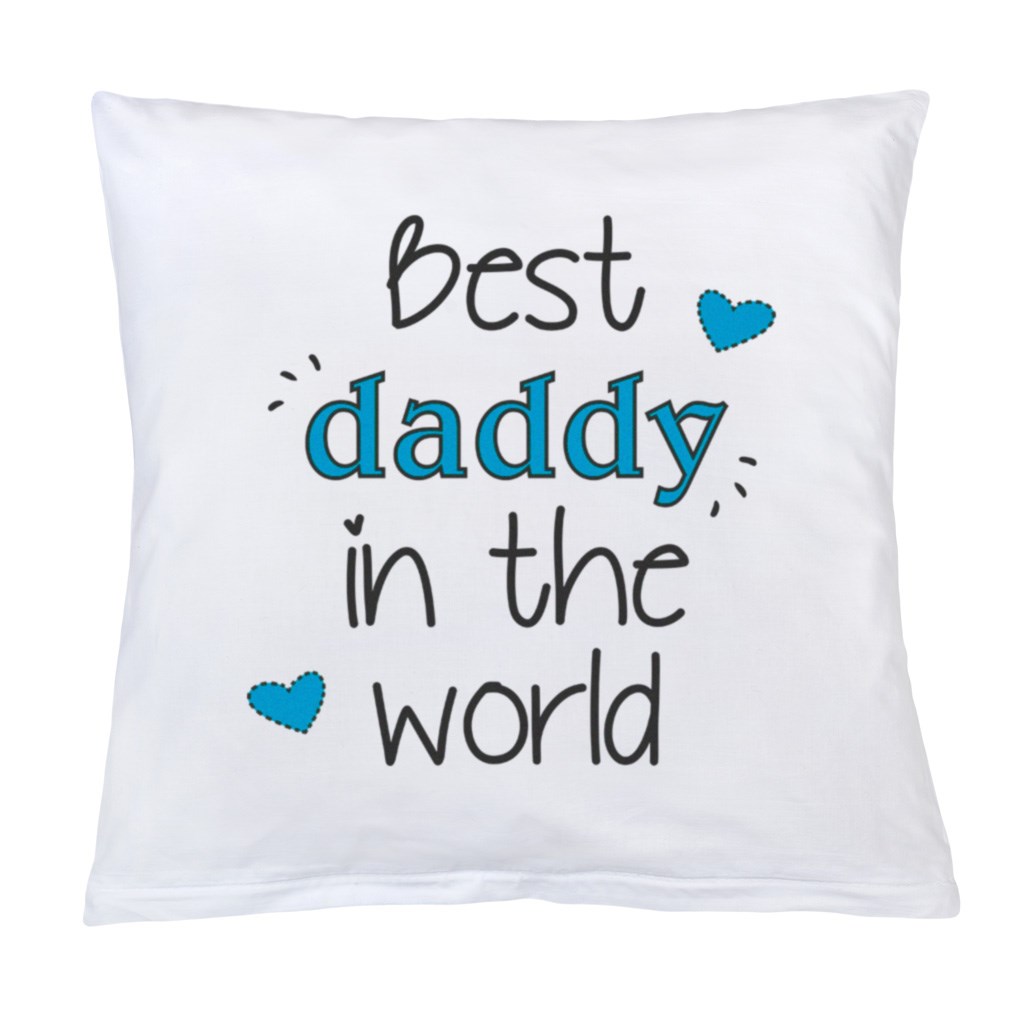 Vankúš s potlačou New Baby Best daddy 40×40 cm