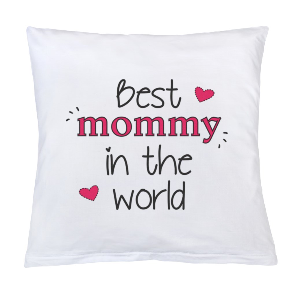 Vankúš s potlačou New Baby Best mommy 40×40 cm