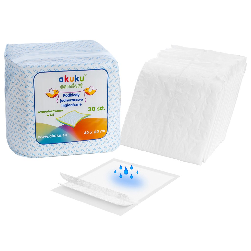 Jednorazové hygienické podložky Akuku 40×60 – 30 ks