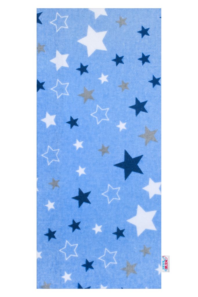 Flanelová plienka s potlačou New Baby modrá hviezdy