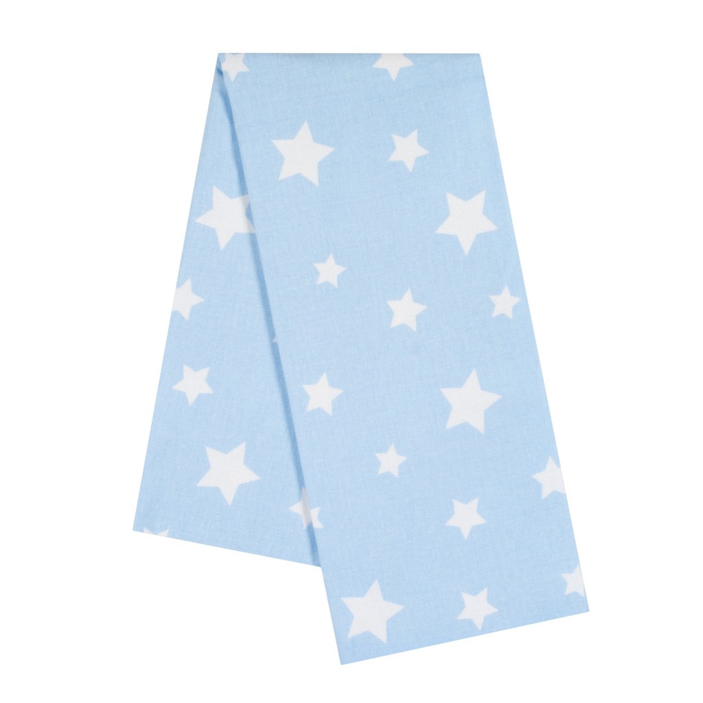 Flanelová plienka s potlačou New Baby modrá hviezdy biele