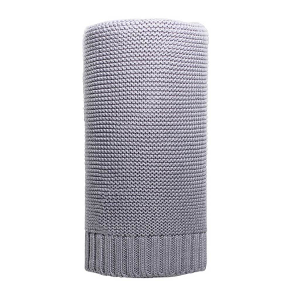 Bambusová pletená deka NEW BABY 100×80 cm sivá