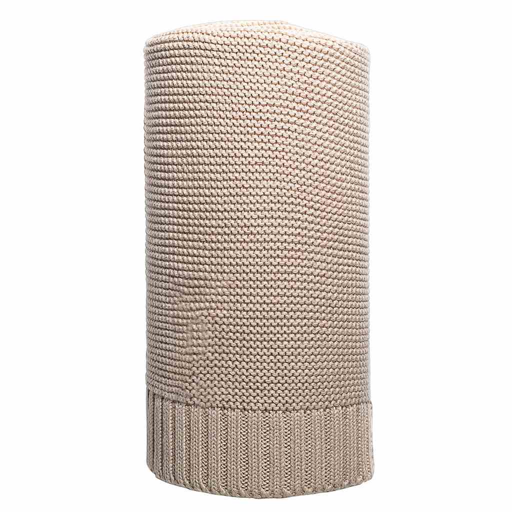 Bambusová pletená deka NEW BABY 100×80 cm béžová