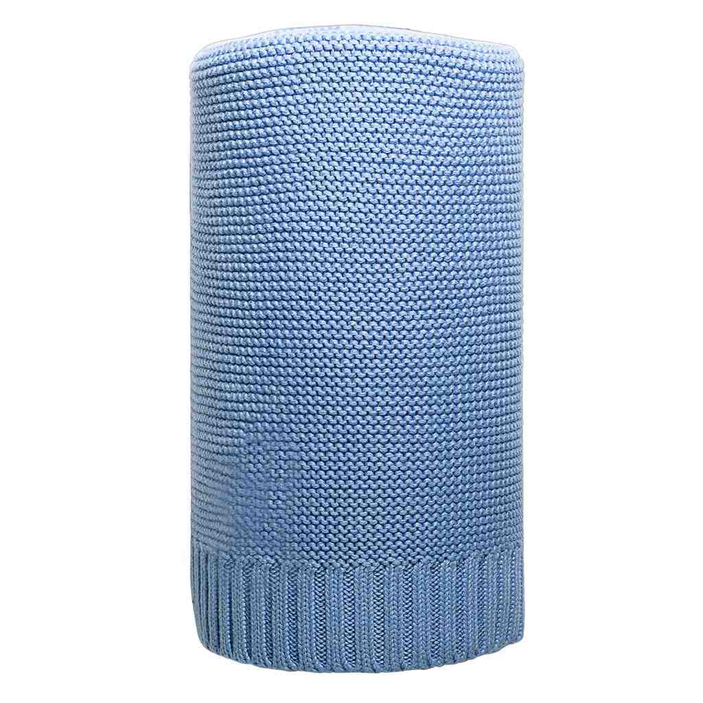 Bambusová pletená deka NEW BABY 100×80 cm modrá