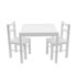 Detský drevený stôl so stoličkami New Baby PRIMA biely