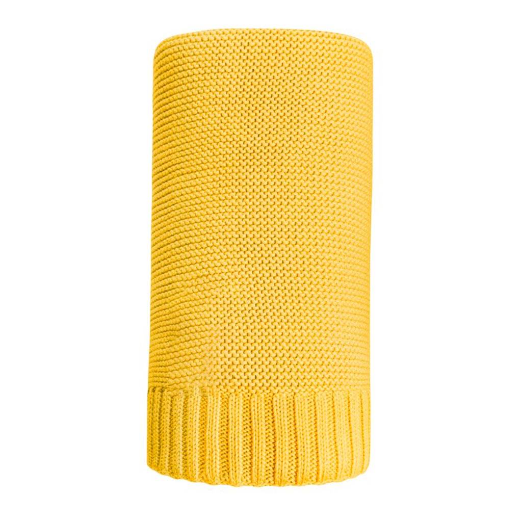 Bambusová pletená deka NEW BABY 100×80 cm žltá