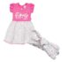 Dojčenské letné bavlnené šatôčky s čelenkou New Baby Happy Flower tmavo ružové