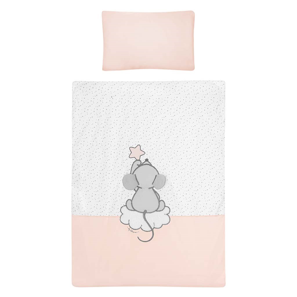 6-dielne posteľné obliečky Belisima Cute Mouse 100×135 ružové