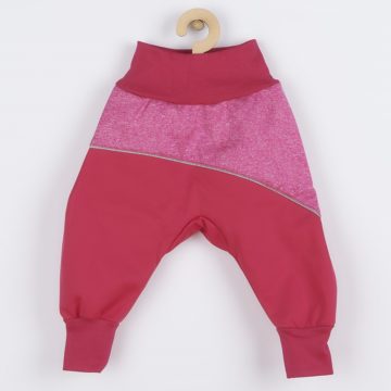Softshellové dojčenské nohavice ružové