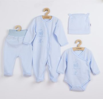 Dojčenská bavlnená súprava New Baby Good Friends modrá