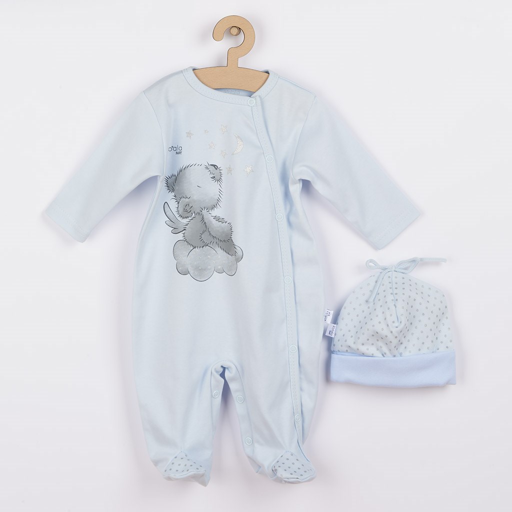 Dojčenský overal s čiapočkou Koala Angel biely