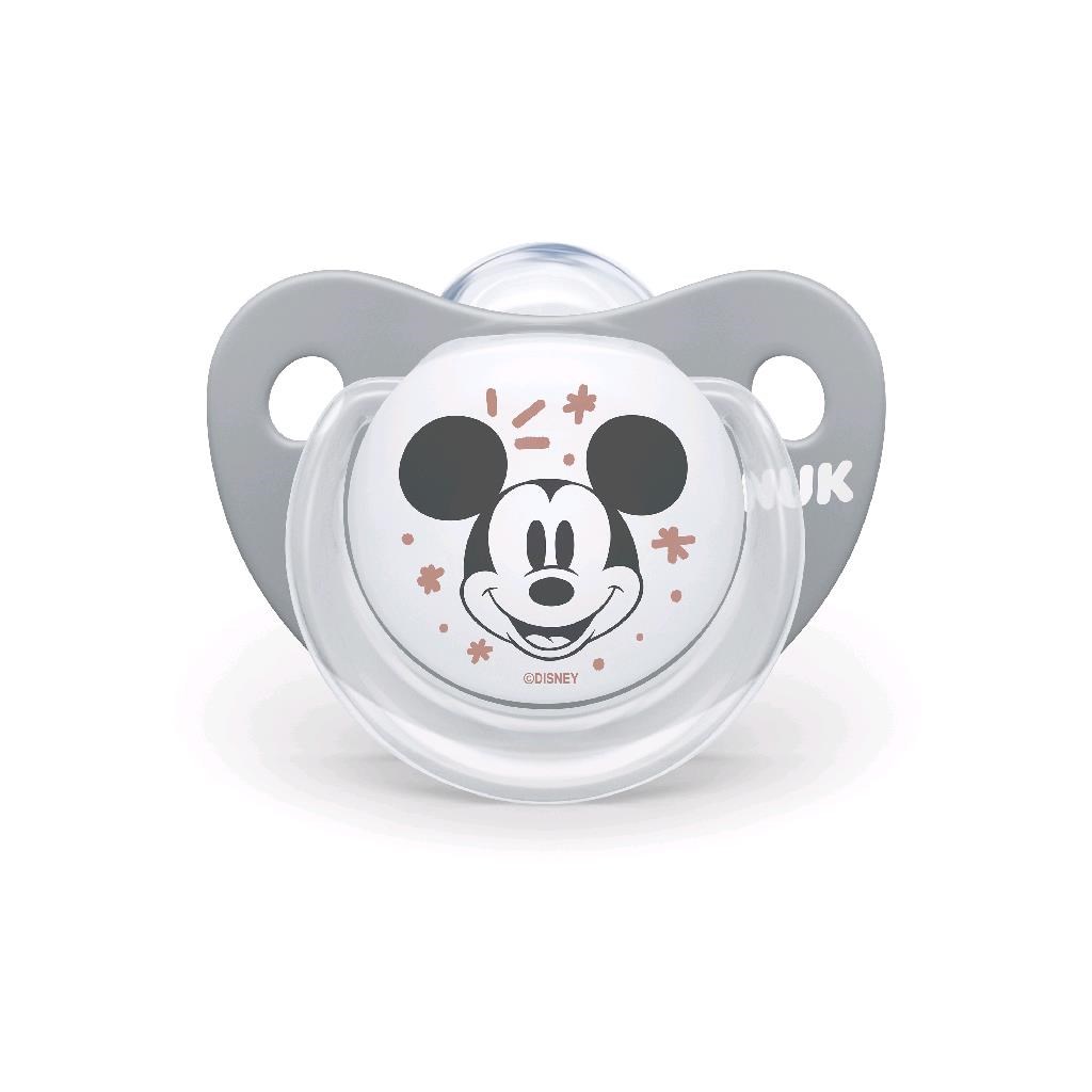 Dojčenský cumlík Trendline NUK Mickey Mouse 6-18m sivý