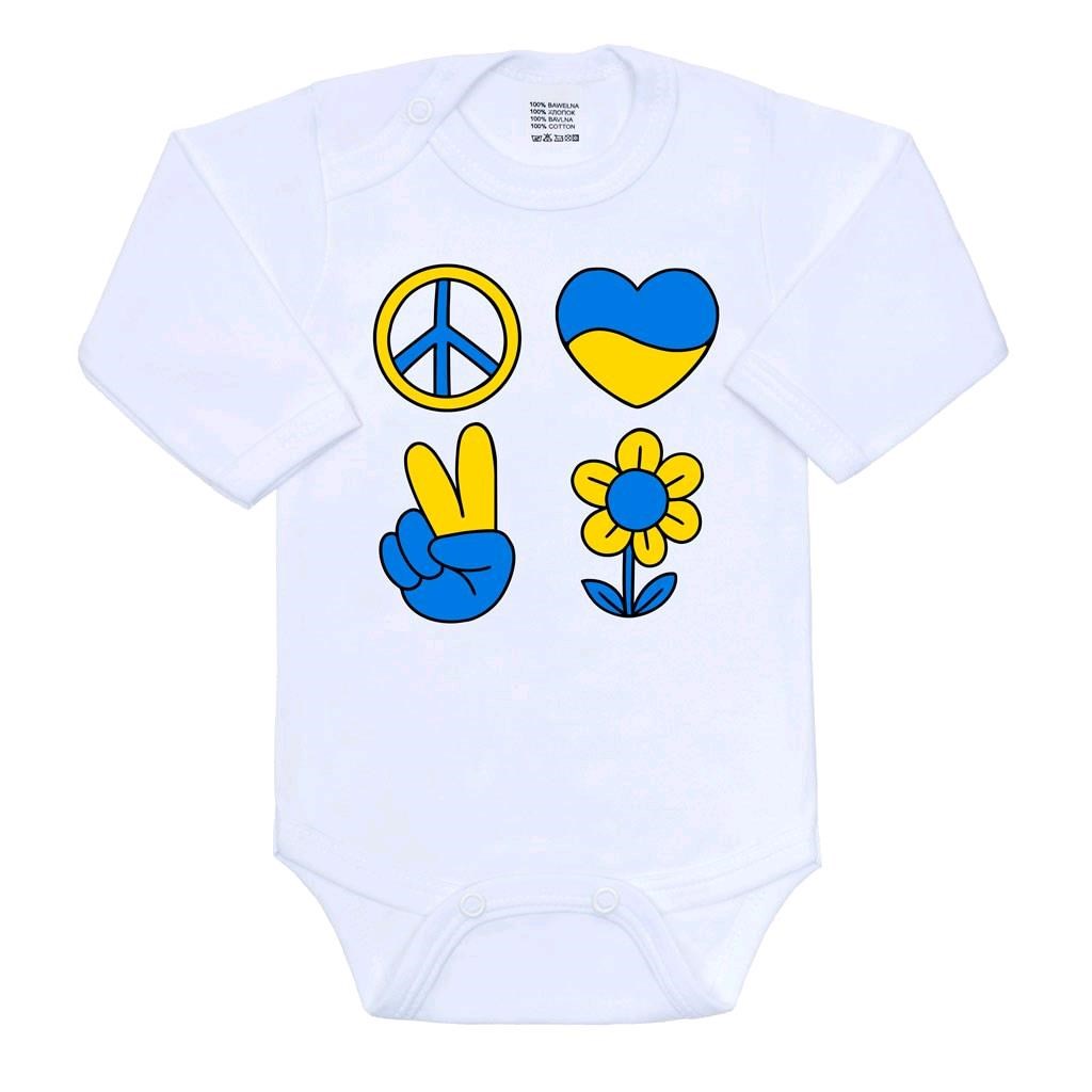Body s potlačou New Baby Mier pre Ukrajinu – Symboly