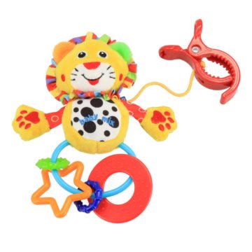 Plyšová hračka s hrkálkou Baby Mix gepardík