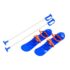 Detské lyže s viazaním a palicami Baby Mix BIG FOOT 42 cm modré
