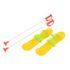 Detské lyže s viazaním a palicami Baby Mix BIG FOOT 42 cm žlté