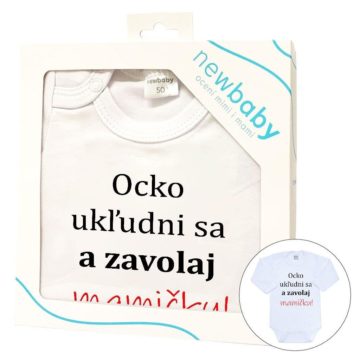 Body s potlačou New Baby a zavolaj MAMIČKU! - darčekové balenie