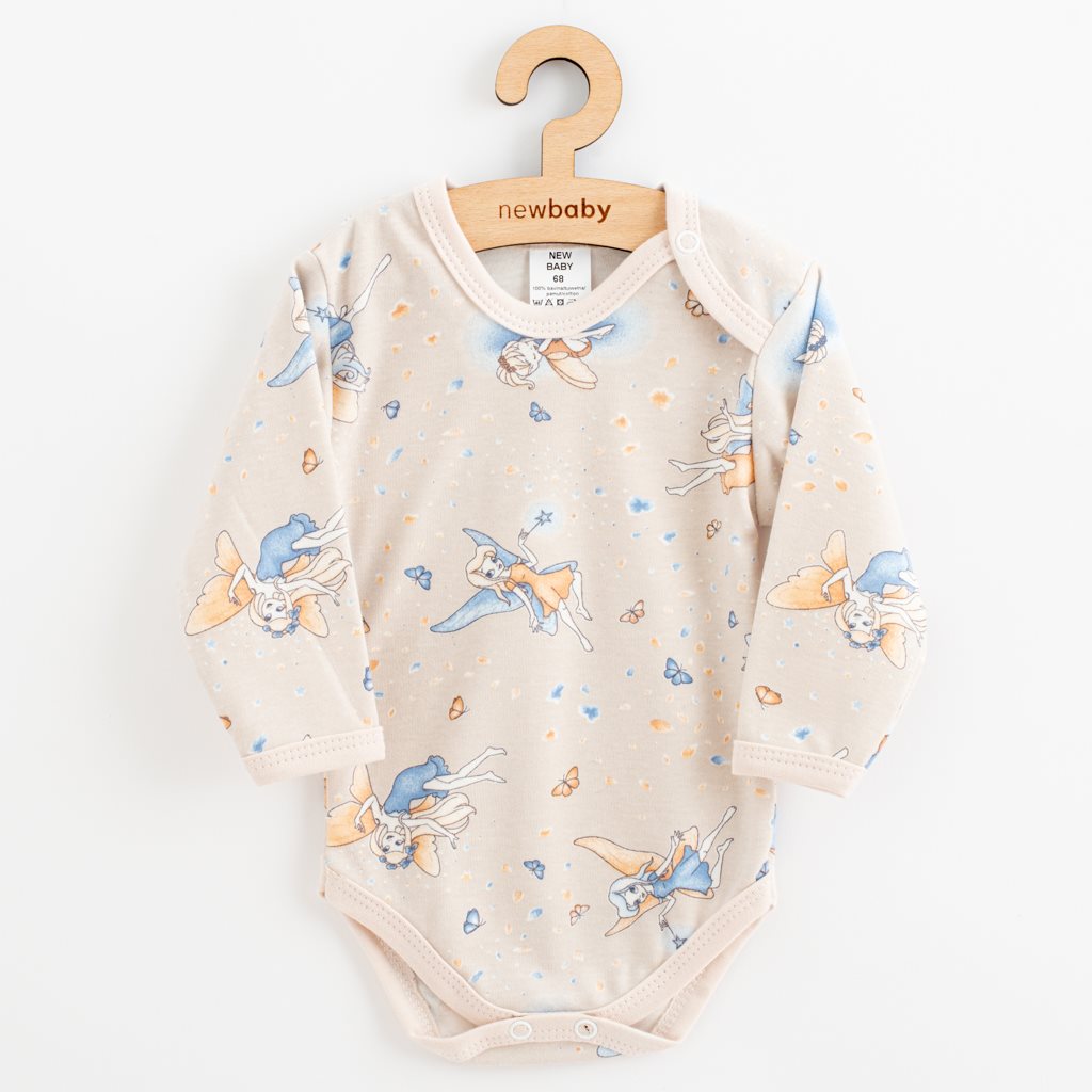 Dojčenské bavlnené body s dlhým rukávom New Baby Víla