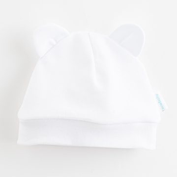 Dojčenská bavlnená čiapočka New Baby Kids biela