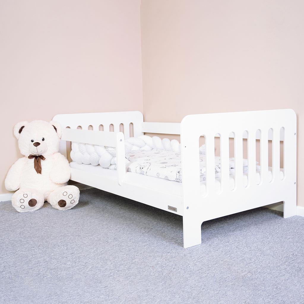 Detská posteľ so zábranou New Baby ERIK 160×80 cm biela