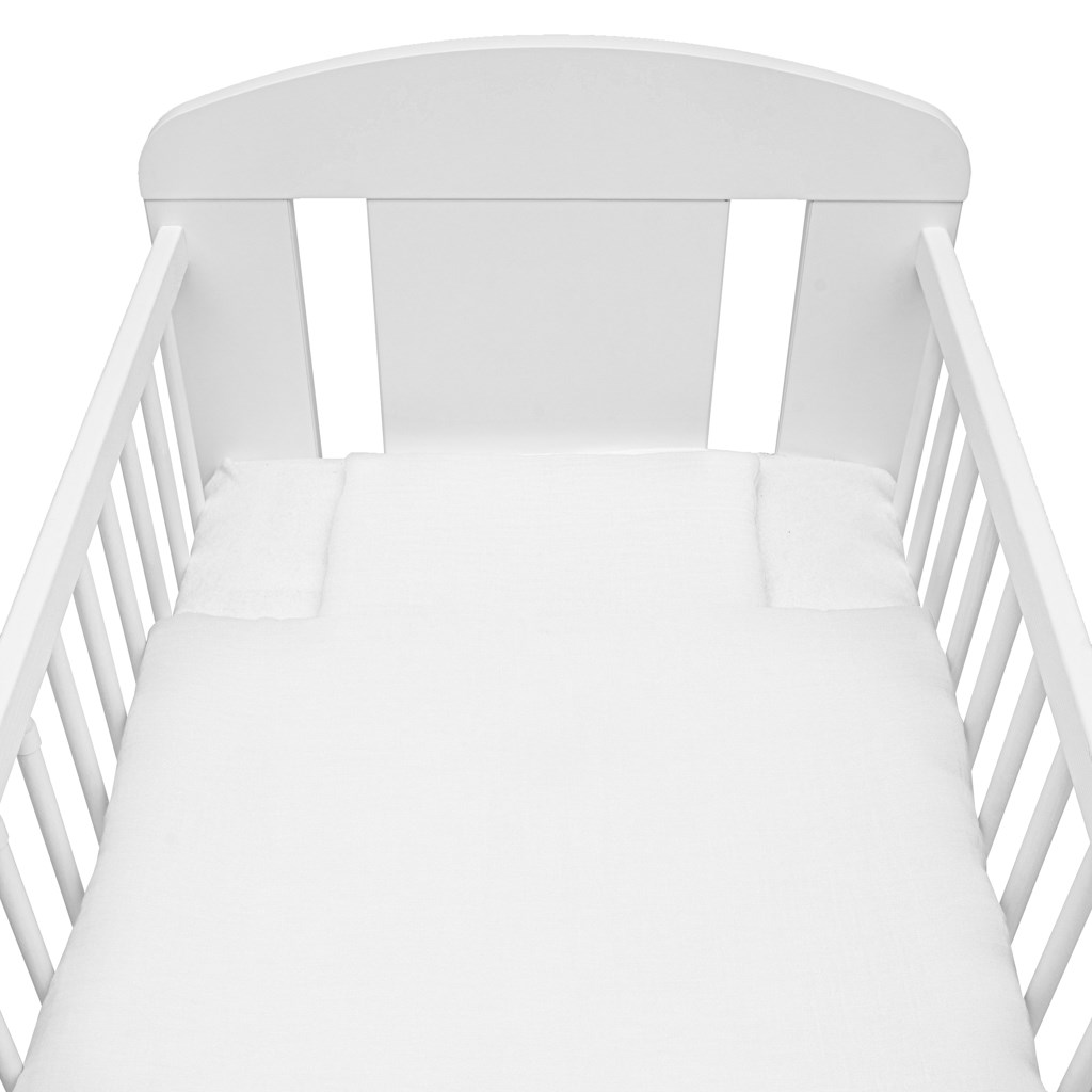 Mušelínové 2-dielne posteľné obliečky New Baby biela
