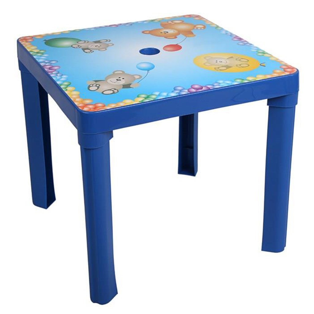 Detský záhradný nábytok – Plastový stôl modrý